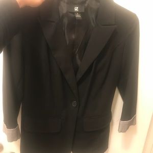 Black Blazer size small striped arm cuff